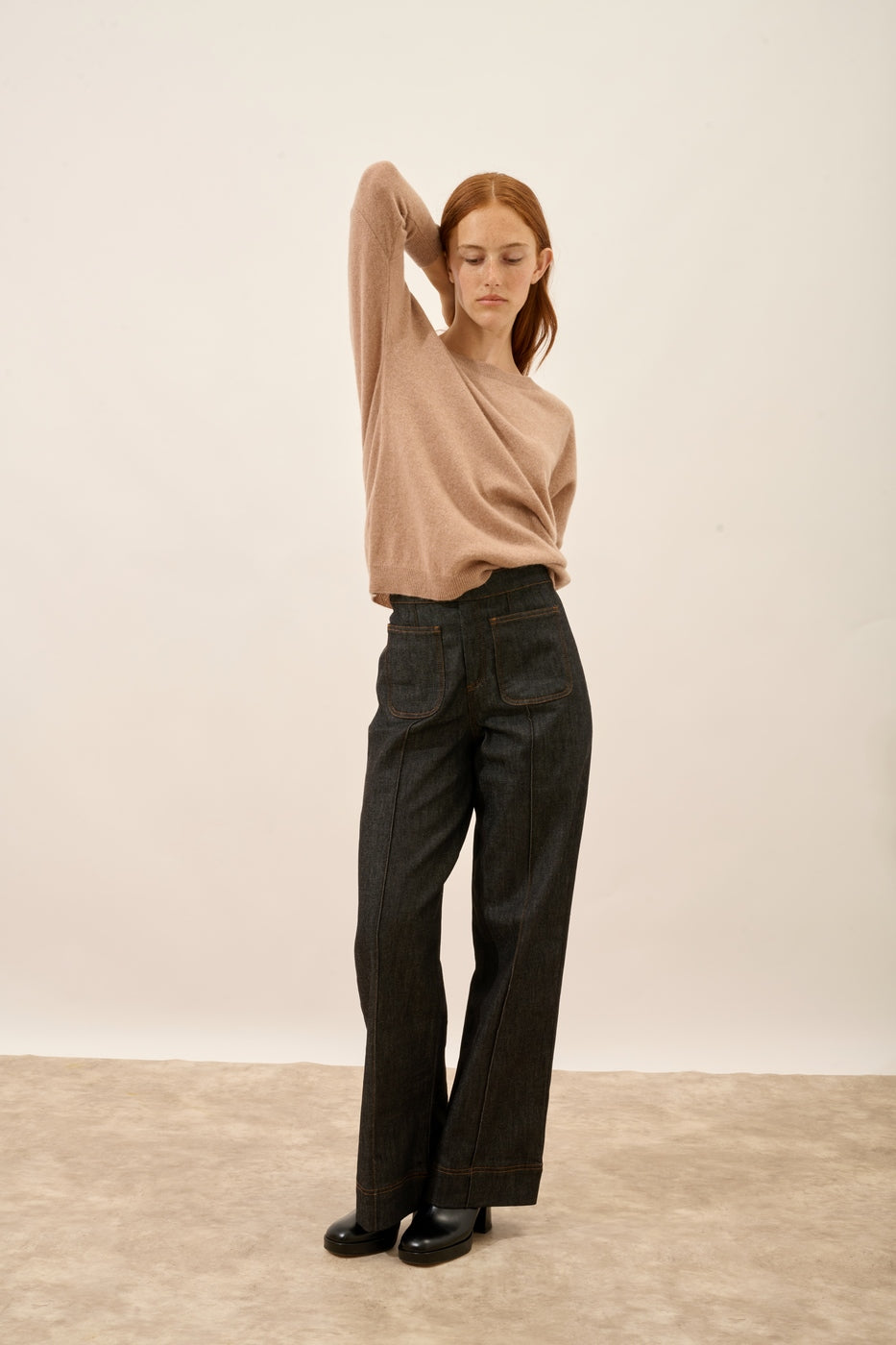 Pull Chauve Souris - Rebecca - Camel Chiné