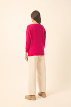 Just Cashmere - Jersey Manga Murciélago - Rebecca - Fucsia