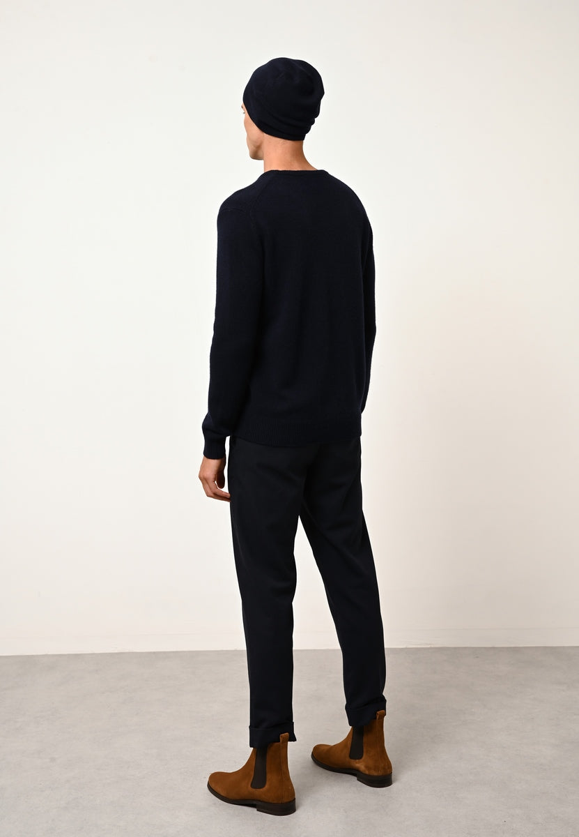 Pull Col Rond 4 Fils - Gabin - Navy