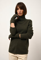 Jersey Cuello Vuelto 4 Hilos - June - Caqui