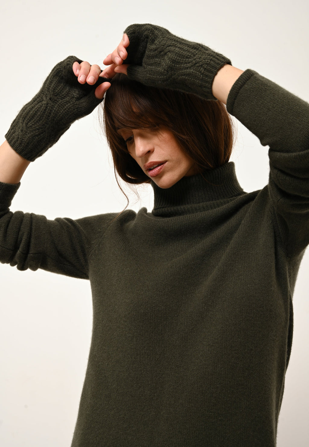 Jersey Cuello Vuelto 4 Hilos - June - Caqui