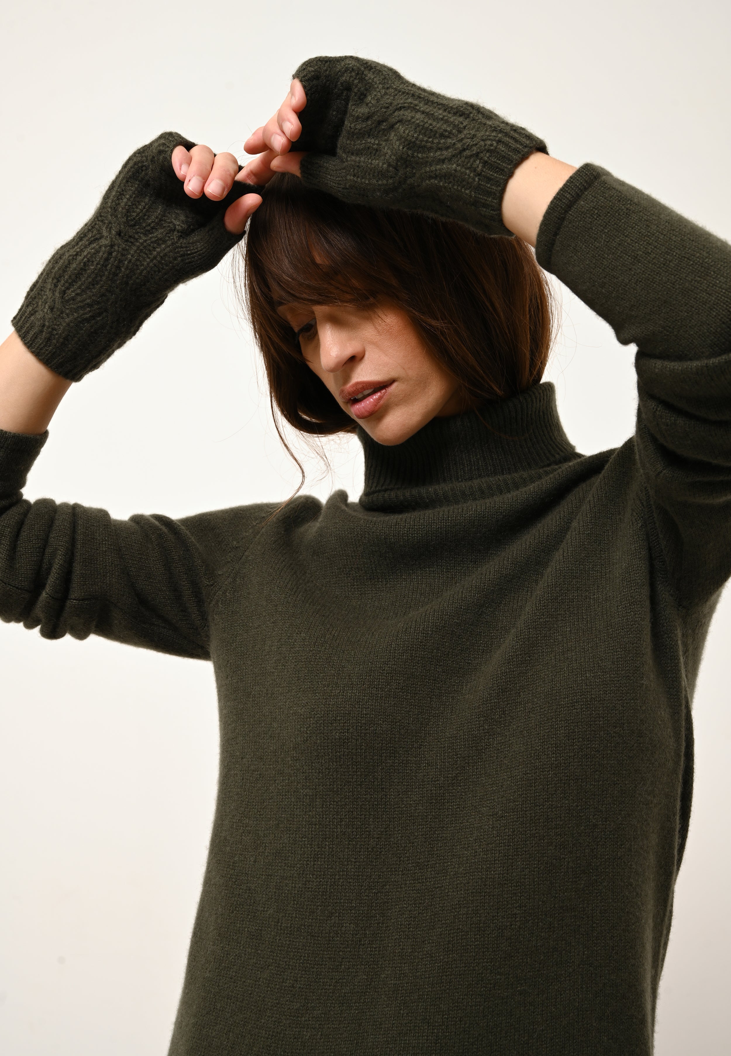 Jersey Cuello Vuelto 4 Hilos - June - Caqui
