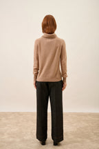 Pull Col Roulé - Lilly - Camel Chiné