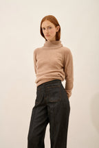 Pull Col Roulé - Lilly - Camel Chiné
