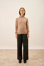 Pull Col Roulé - Lilly - Camel Chiné
