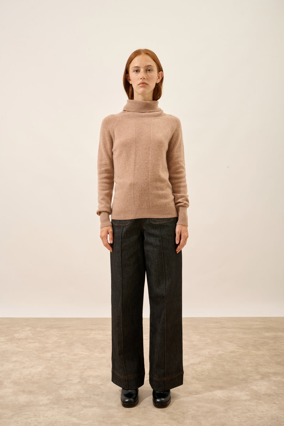 Pull Col Roulé - Lilly - Camel Chiné