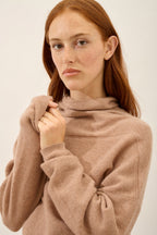 Pull Col Roulé - Blantyre - Camel Chiné