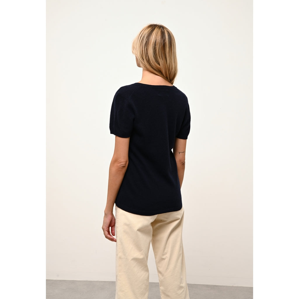 T-Shirt Col V - Glamis - Navy