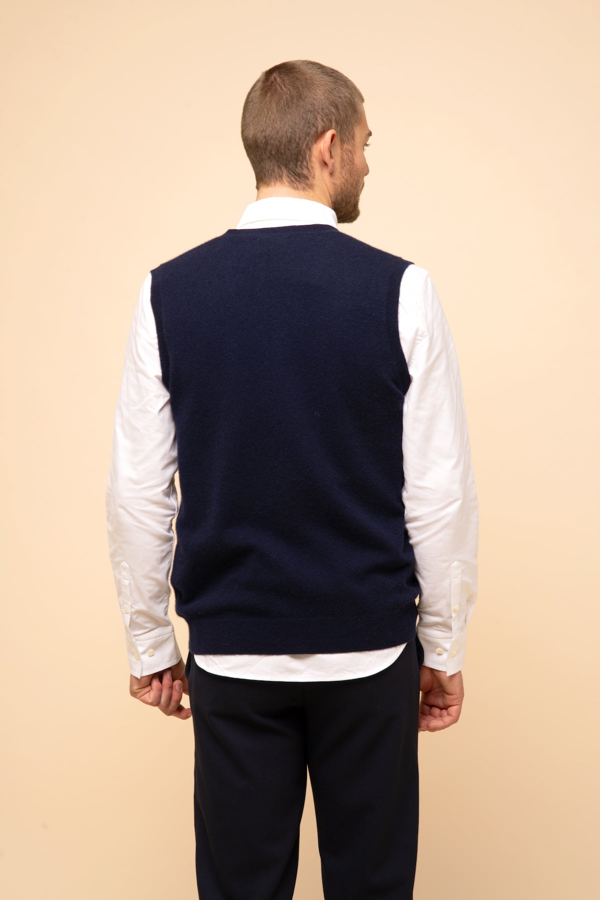Cardigan Col V Sans Manches - Lana - Navy