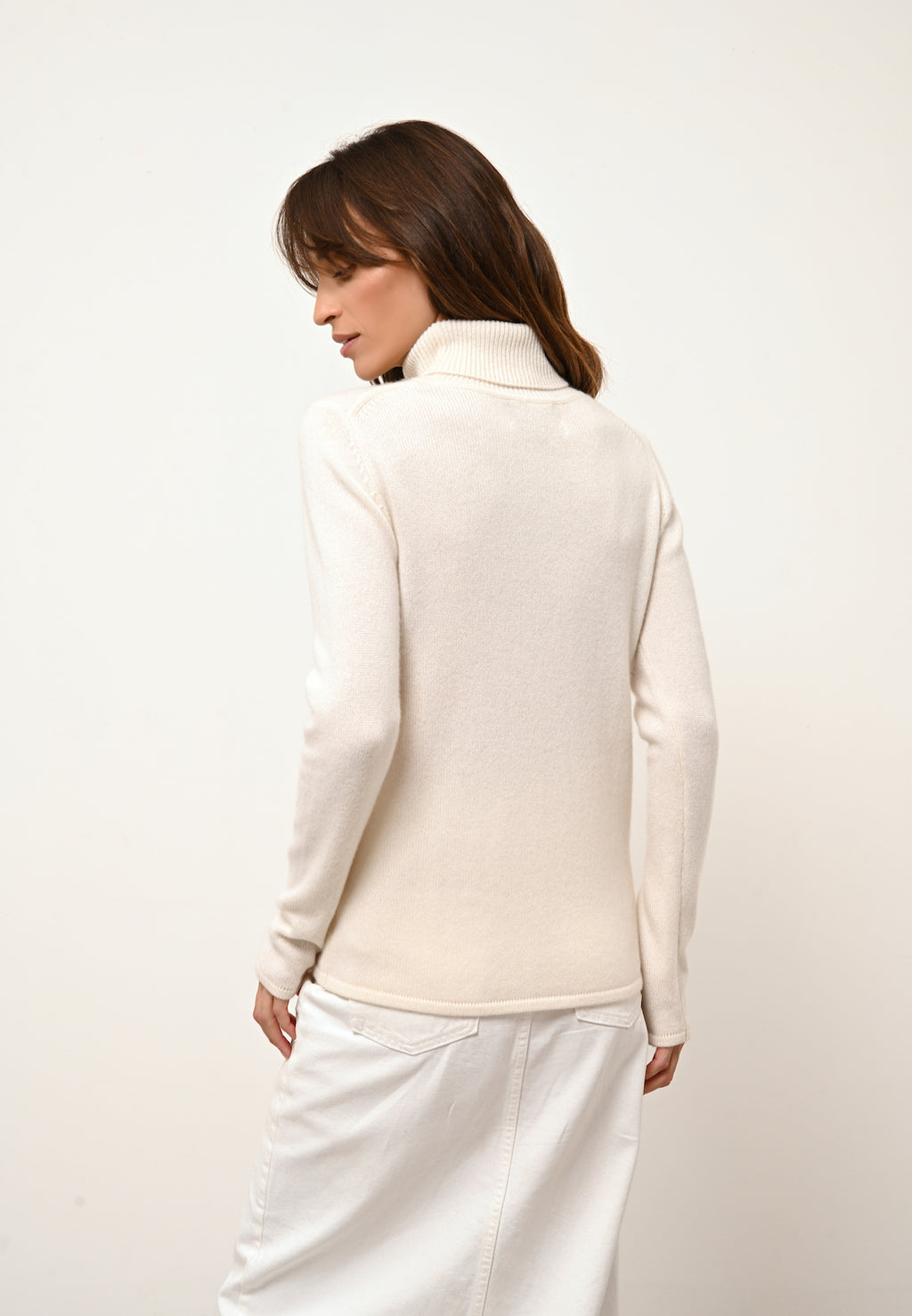 Pull Col Roulé 4Fils - June - Neige