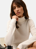Pull Col Roulé 4Fils - June - Neige
