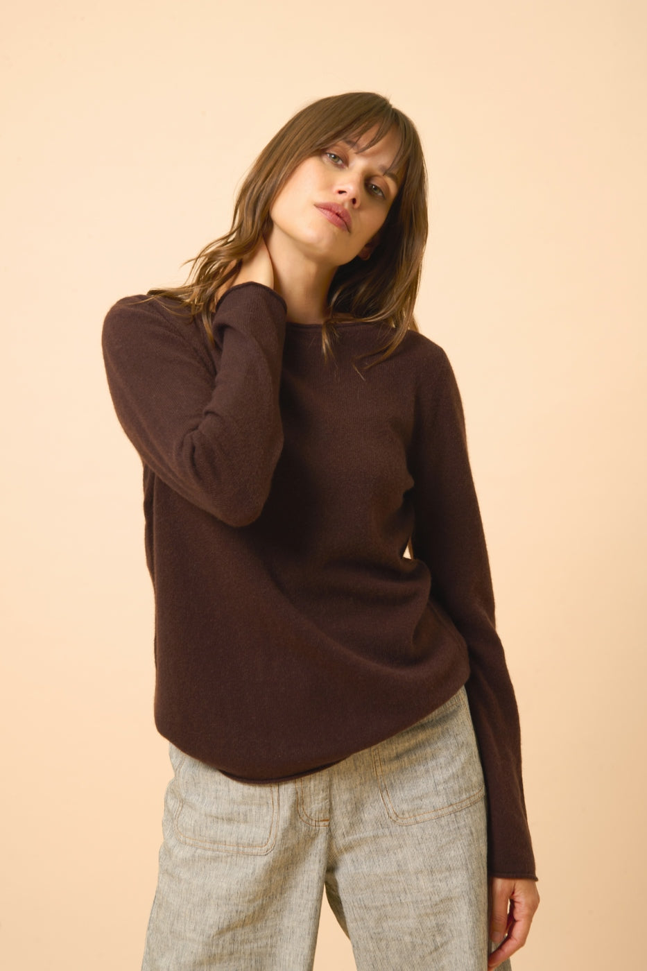 Boat Neck Sweater - Grace - Choco