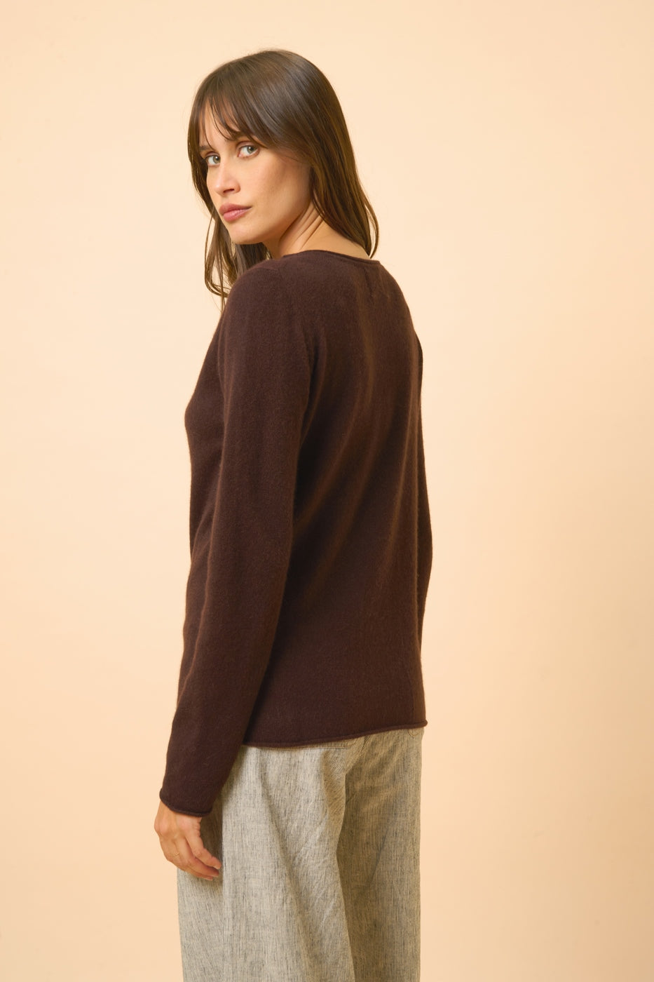 Boat Neck Sweater - Grace - Choco