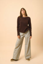 Boat Neck Sweater - Grace - Choco