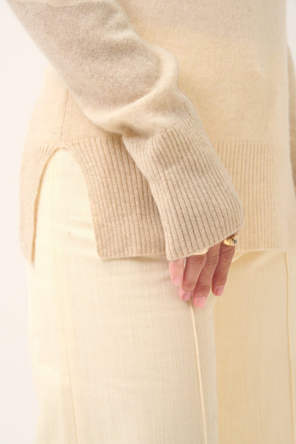 Roll Neck Jumper - Lexie - Oat