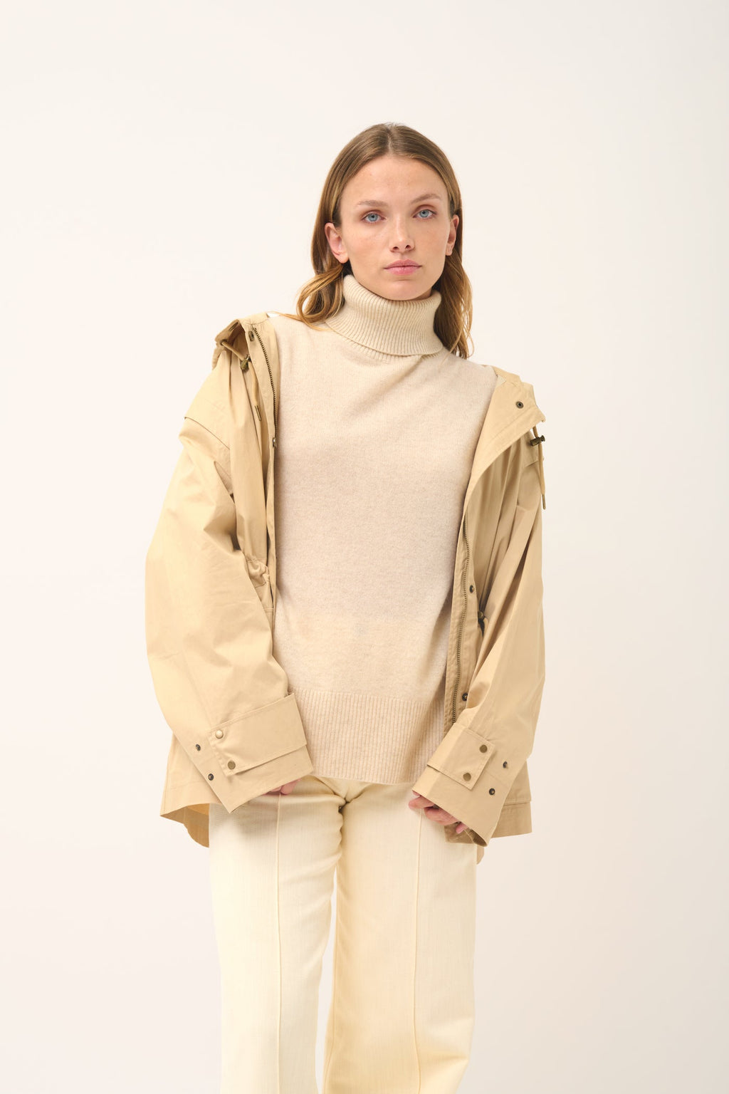 Roll Neck Jumper - Lexie - Oat