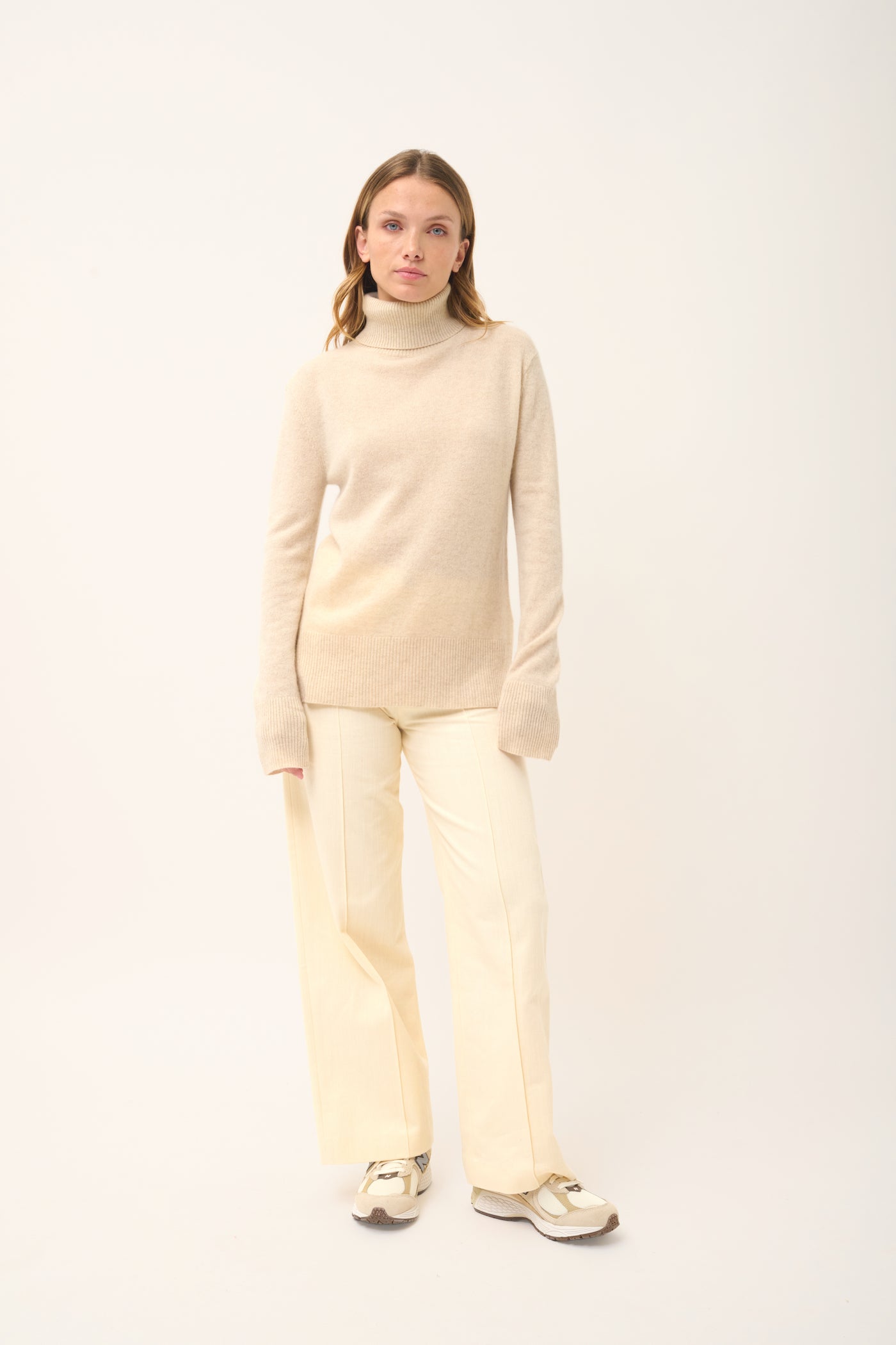 Roll Neck Jumper - Lexie - Oat