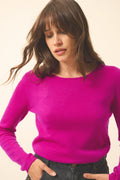 Round Neck Sweater - Vivian - Violine