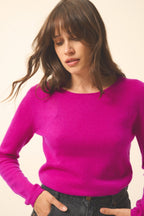 Round Neck Sweater - Vivian - Violine