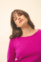 Round Neck Sweater - Vivian - Violine