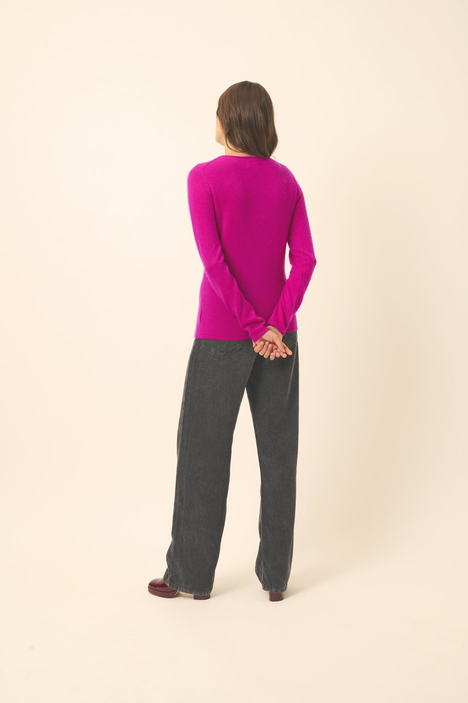 Round Neck Sweater - Vivian - Violine