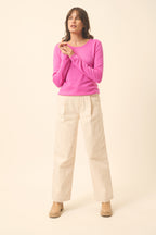Pull Col Rond - Vivian - Rose