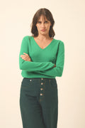 Jersey con Cuello en V - Joan - Menta
