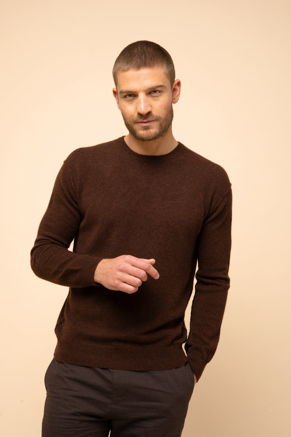 Pull Col Rond - Noe - Café
