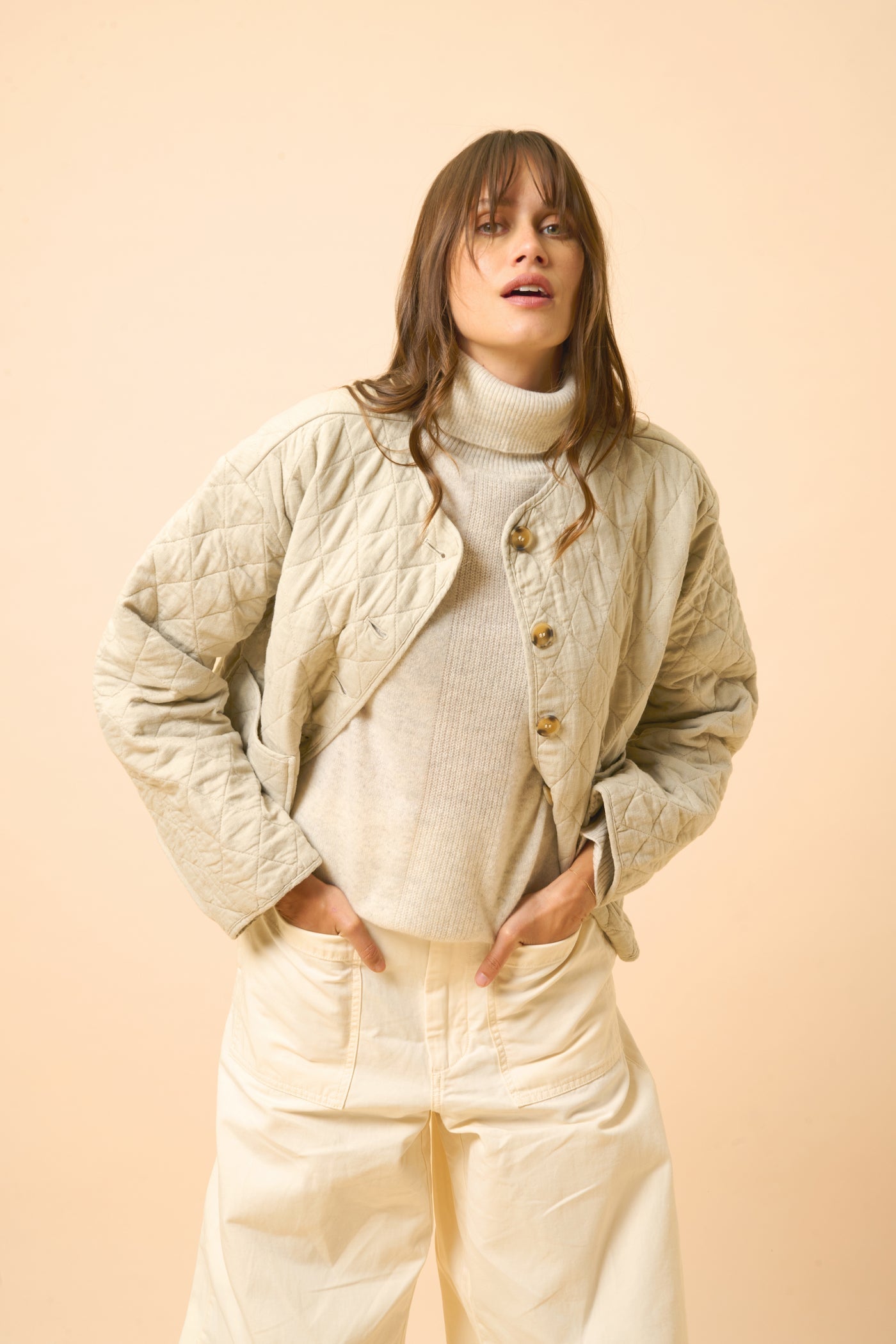 Turtleneck Sweater - Lilly - Pearl Gray Heather
