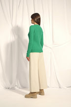 Maglione Girocollo - Avana - Menta