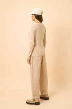 V-Neck Sweater - Joan - Nude