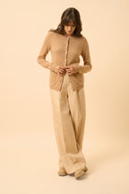 Cardigan Col Rond - Katharine - Sahara
