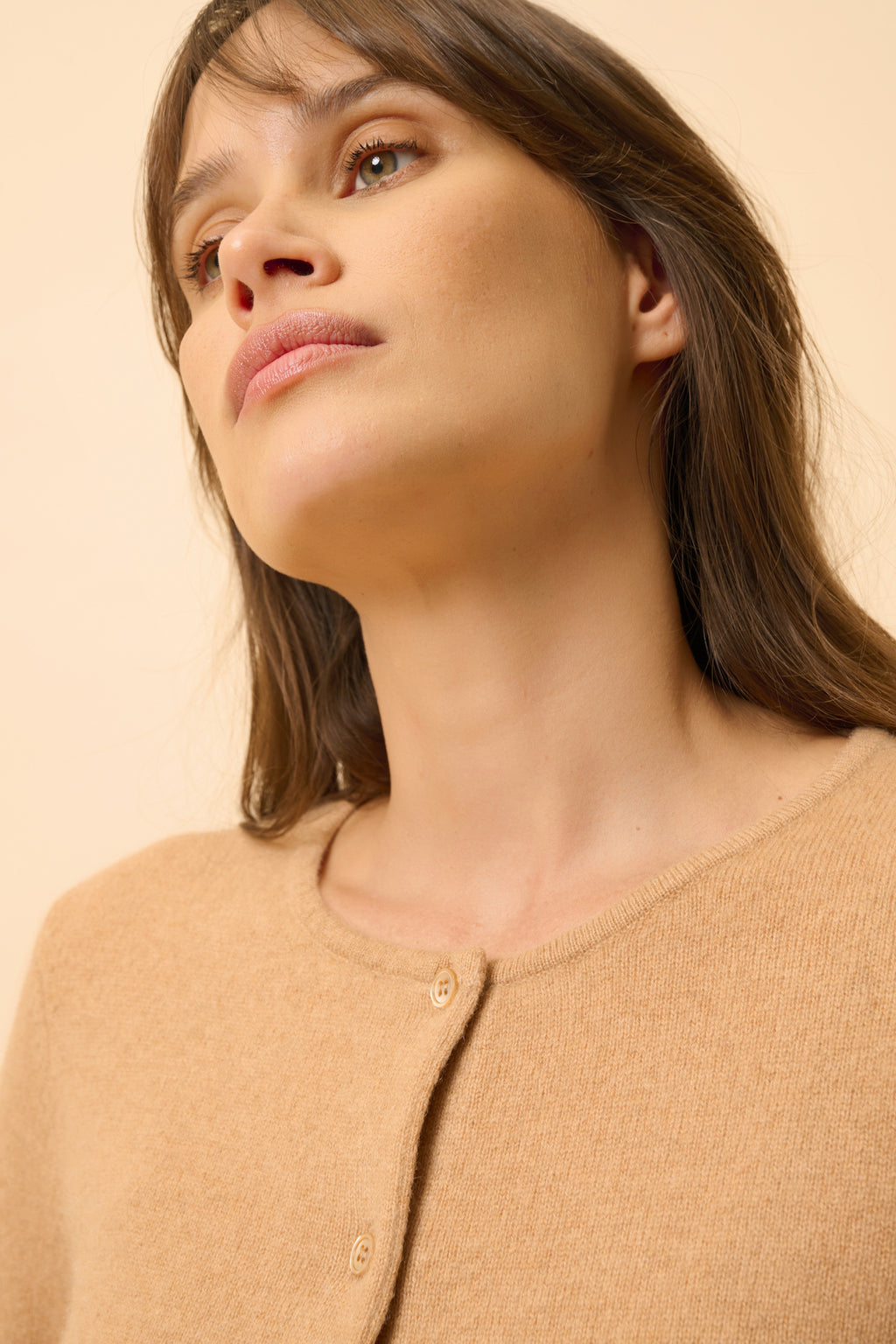 Cardigan Col Rond - Katharine - Sahara