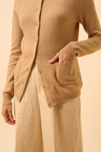 Cardigan Col Rond - Katharine - Sahara