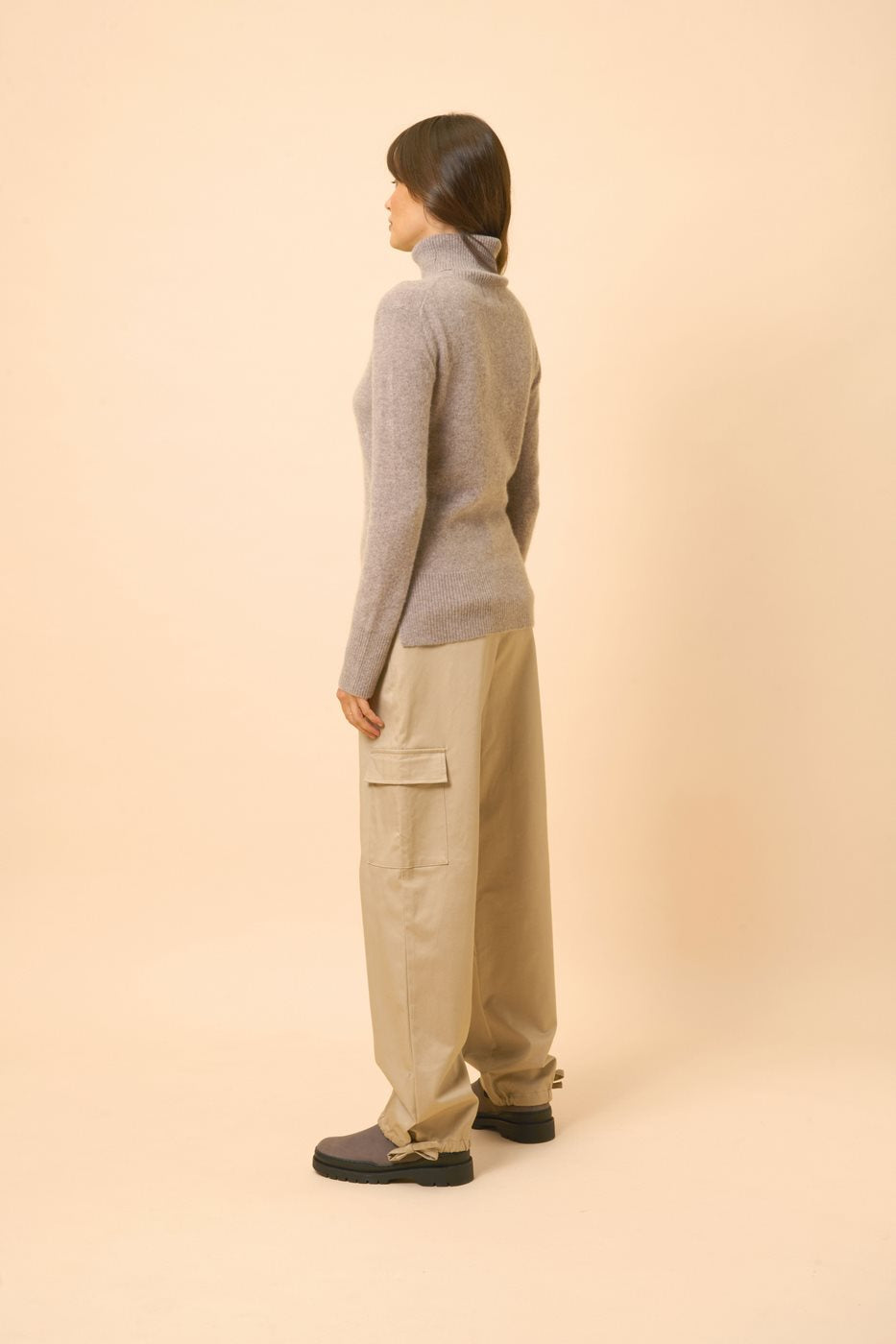 Turtleneck Sweater - Lexie - Caribou Heather
