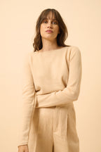 Trui Met Boothals - Grace - Beige