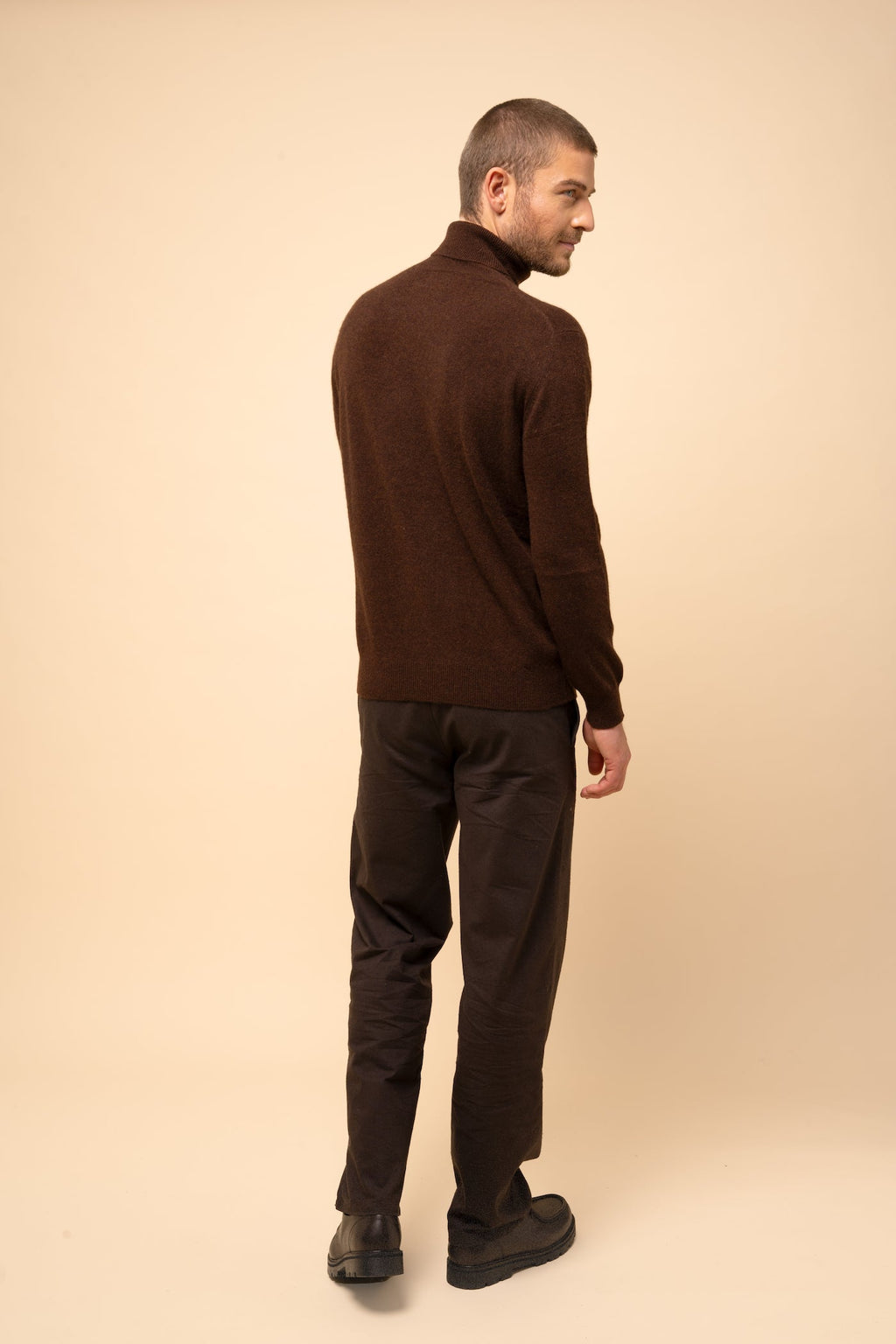 Pull Col Roulé - Connor - Café