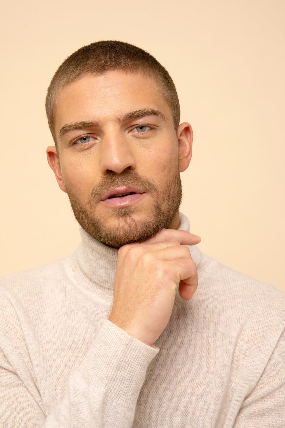 Maglione Collo Alto - Connor - Grigio Perla Melange