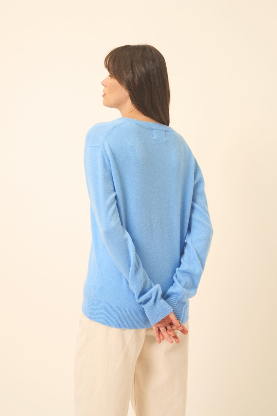 V-Ausschnitt-Pullover - Nora - Baby Blue