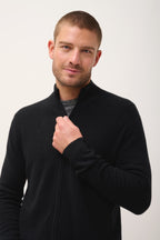 Gilet Zippé Col Montant - Alan - Noir
