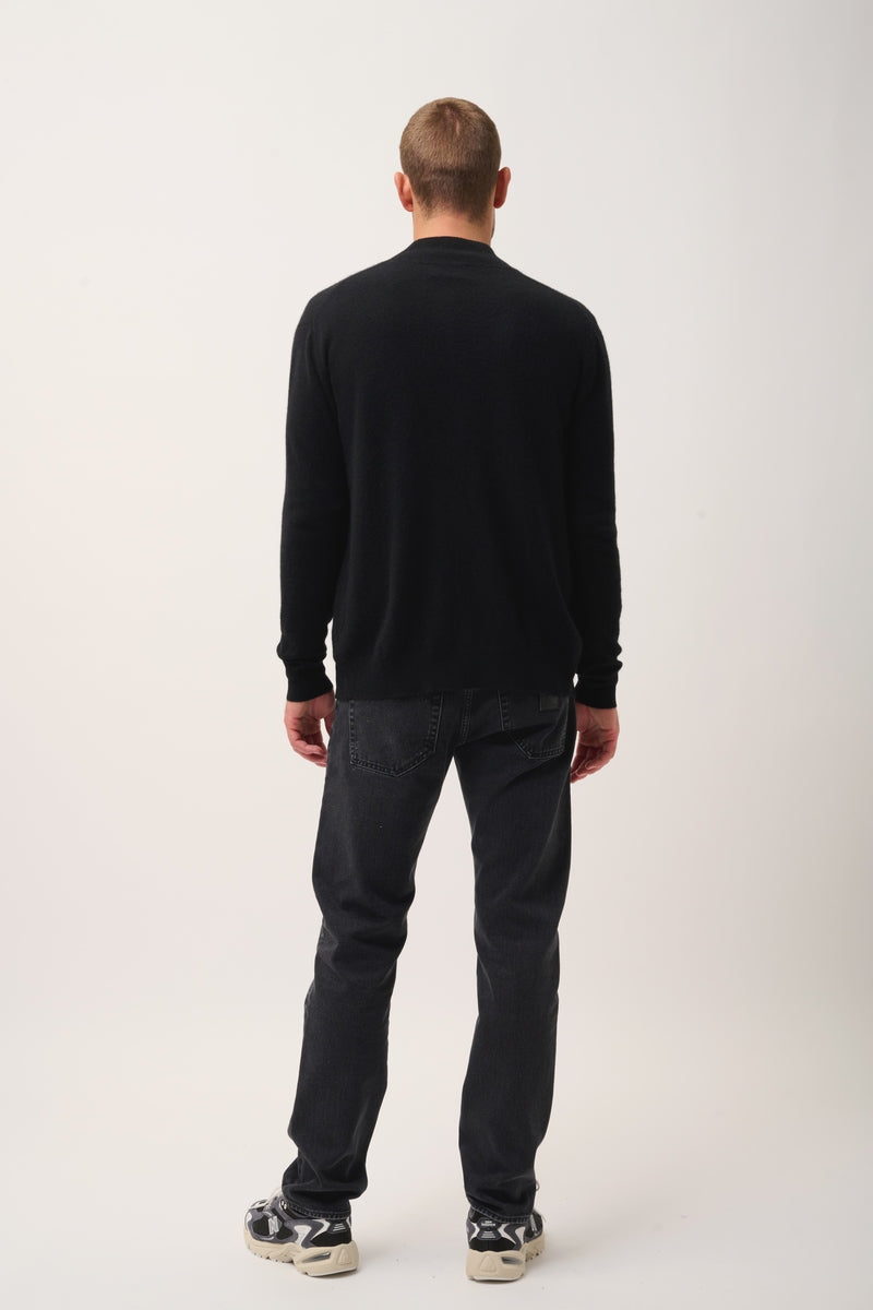 Gilet Zippé Col Montant - Alan - Noir