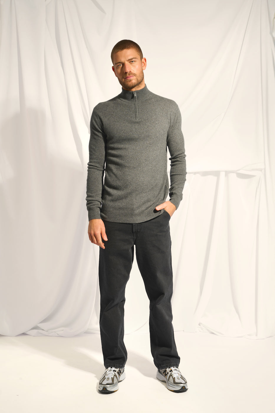 Trucker Jumper - Bradley - Heathered Anthracite