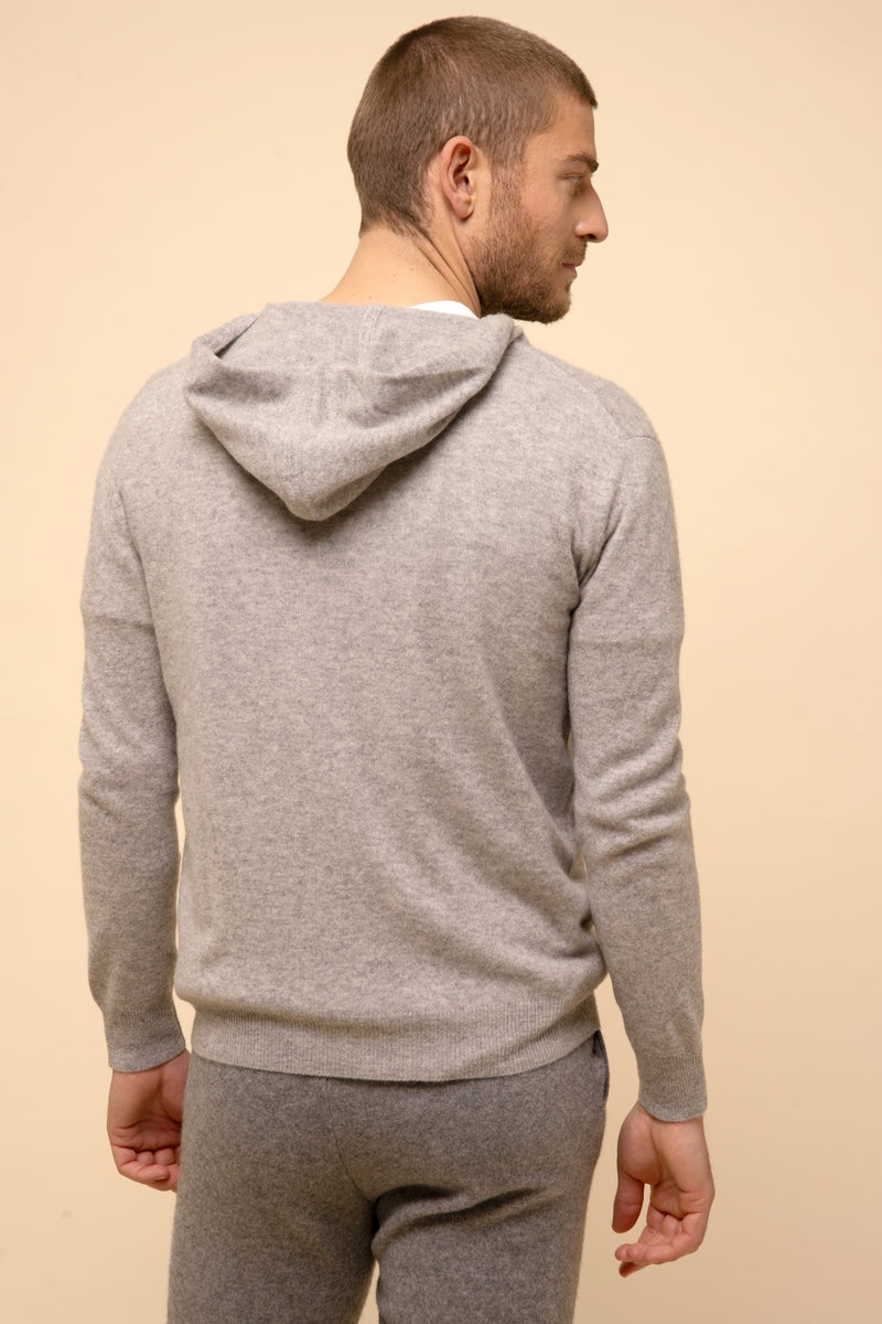 Zipped Hooded Vest - Elliot - Heather Cloud