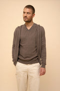 Chaqueta con Cremallera y Capucha - Elliot - Taupe Chiné