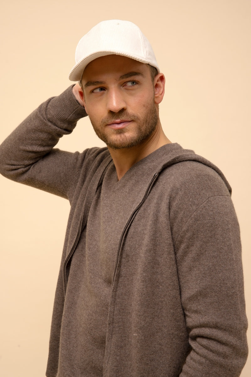 Chaqueta con Cremallera y Capucha - Elliot - Taupe Chiné