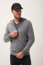 Zipped Hooded Vest - Elliot - Heather Flannel