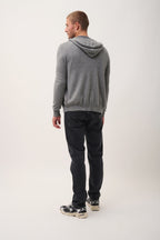Zipped Hooded Vest - Elliot - Heather Flannel