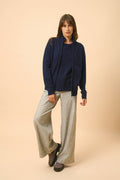 Chaleco con Cremallera y Cuello Alto - Ayr - Navy