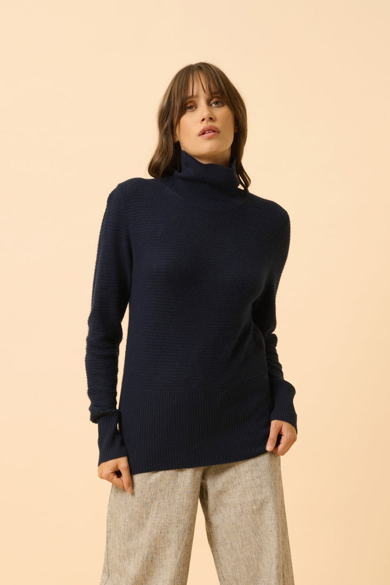 Pull Col Roulé - Udny - Navy