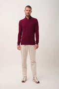 Trucker Sweater - Bradley - Burgundy